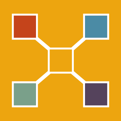 Darstellung eines Netzwerks aus verschiedenen Farben