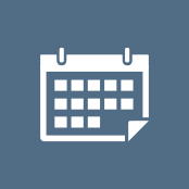 Icon zur Darstellung der Dauer in Form eines illustrierten Kalenderblatts