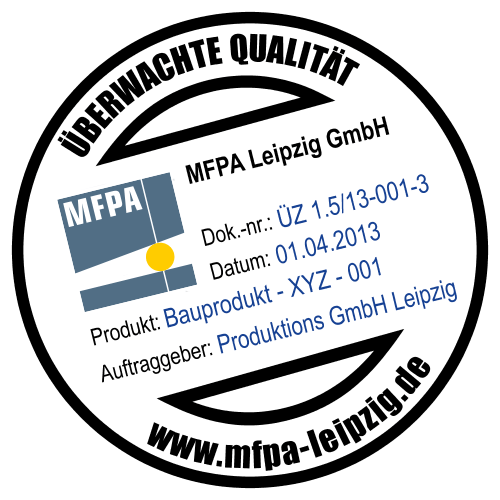 Überwachte Qualität MFPA Siegel